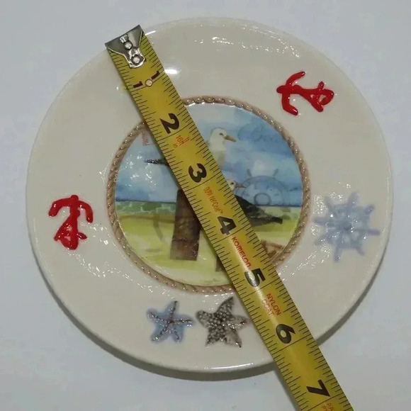 Nautical Themed Ceramic Plate Seagull 6"  Wall Hanging - Picture 3 of 4
